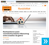 Handelsblatt - Mietvertrag online