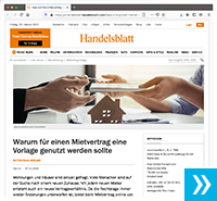 Handelsblatt - Mietvertrag Vorlage