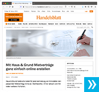 Handelsblatt - Haus & Grund Mietvertrag